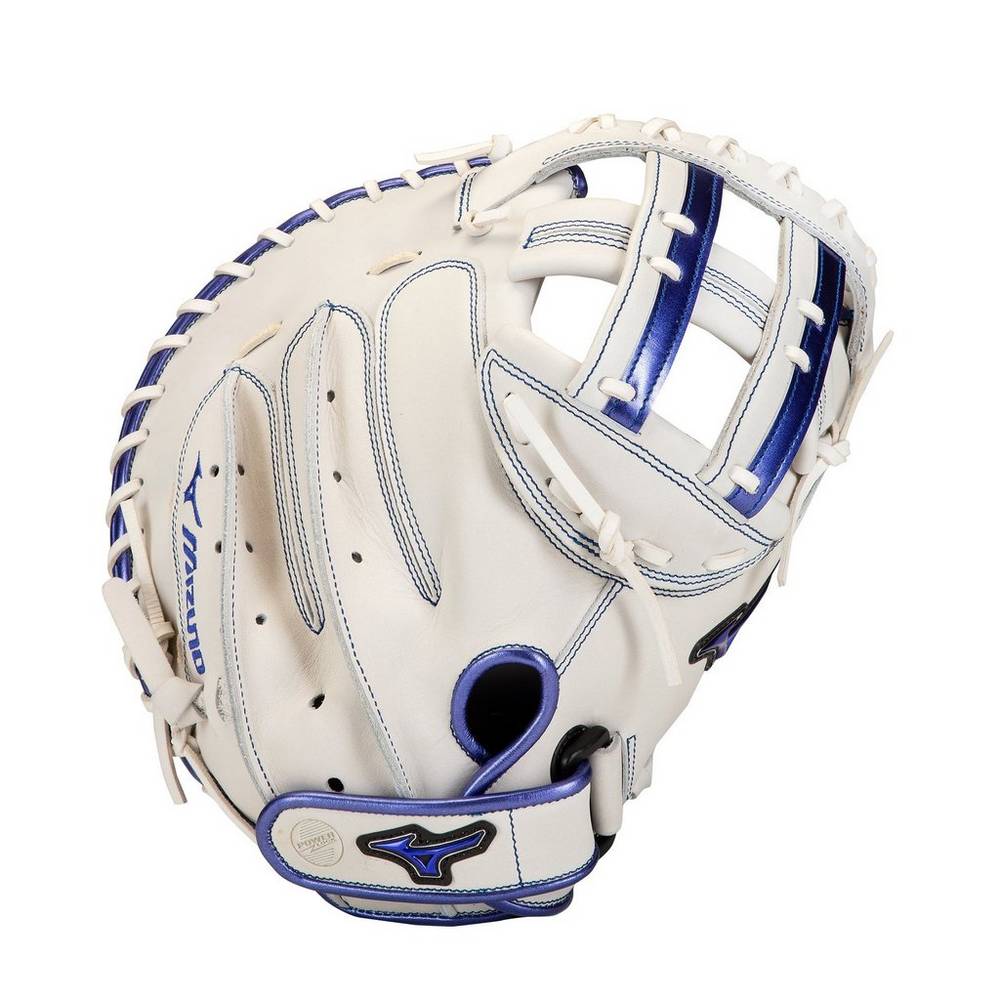 Catchers Mitt Mizuno Softball MVP Prime SE Fastpitch 34" - Mulher - Branco/Azul Marinho - KGPNZ5246